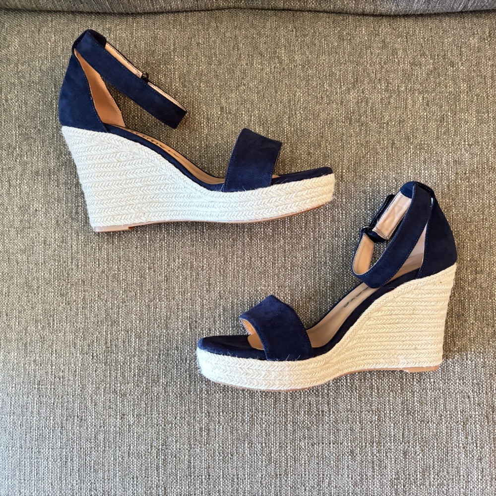 Castamere Deep Blue Wedge Heels